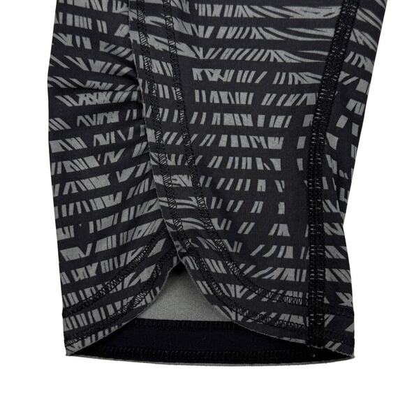 LULULEMON Run: Top Speed Crop Full-On Luxtreme Sz 4 Stripe Play Slate Black - Picture 9 of 9